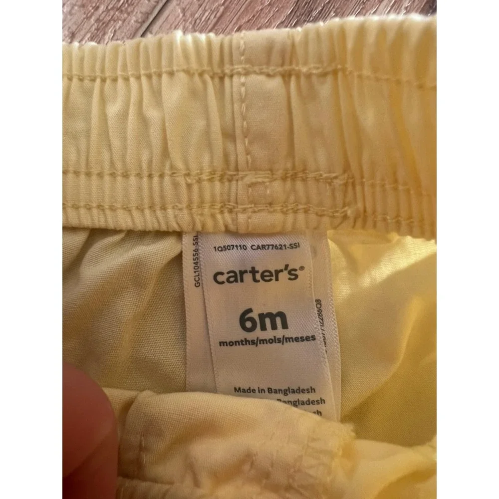 Carters Baby Boys Shorts Bundle 3‎ Pack Giraffe Print Yellow Rust 6M 1Q507110